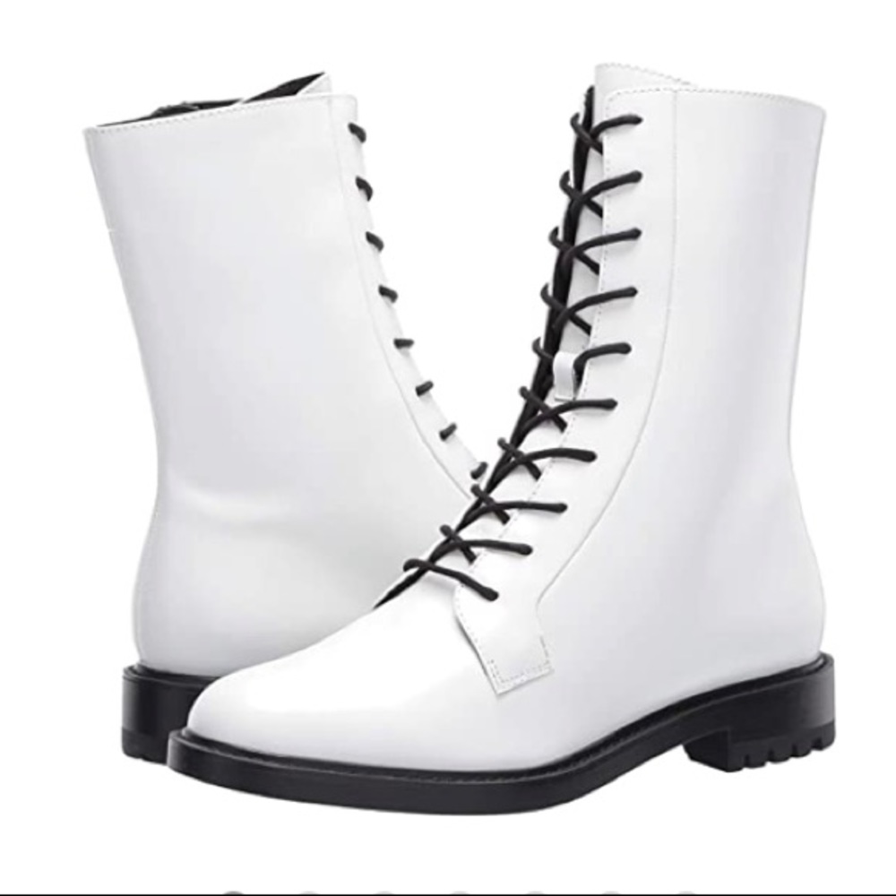 EUC, Steve Madden genuine leather combat boots,6.5
